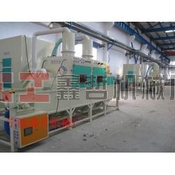 鑫哲-自動噴砂機，自動輸送式噴砂機，通過式噴砂機，通過式生產線